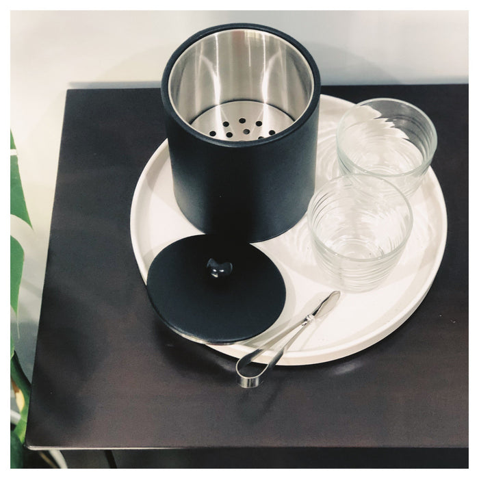 Ice Bucket - Black Leatherette