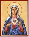 Immaculate Heart of Mary Icon wall plaque, 4.5" x 6"