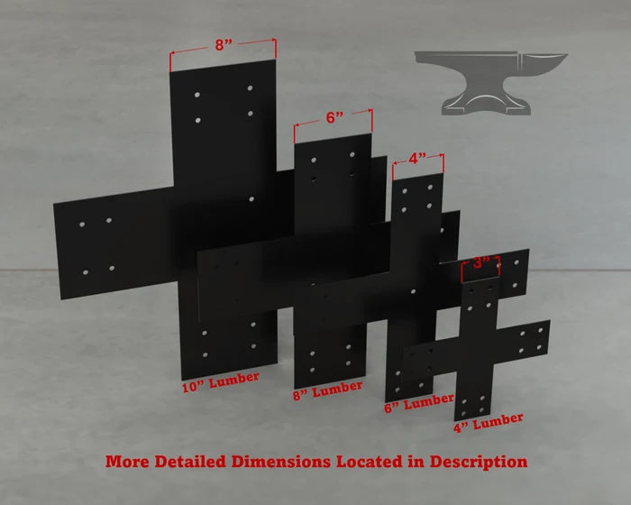 Industrial Style X Brackets - Various Sizes - Madison Iron and Wood