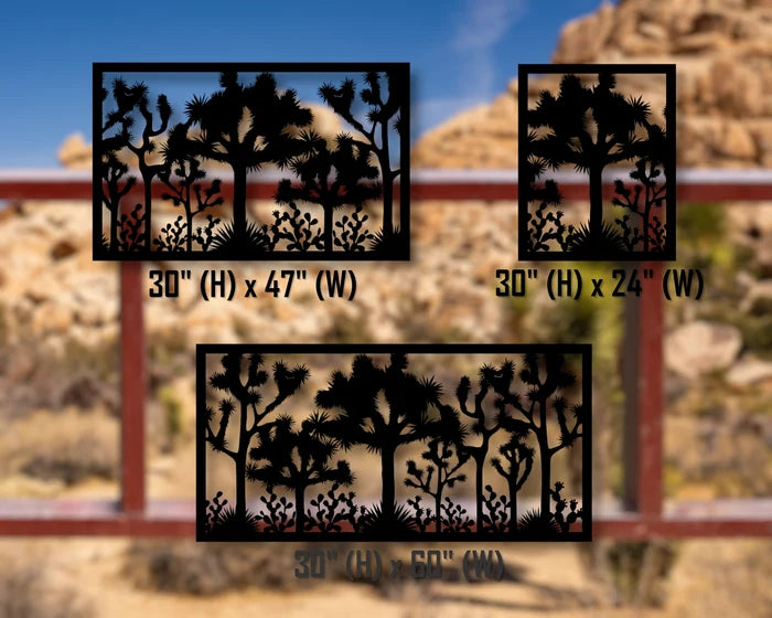 80"x30" - Joshua Tree National Park Fence/Gate Panel Insert - Madison Iron and Wood