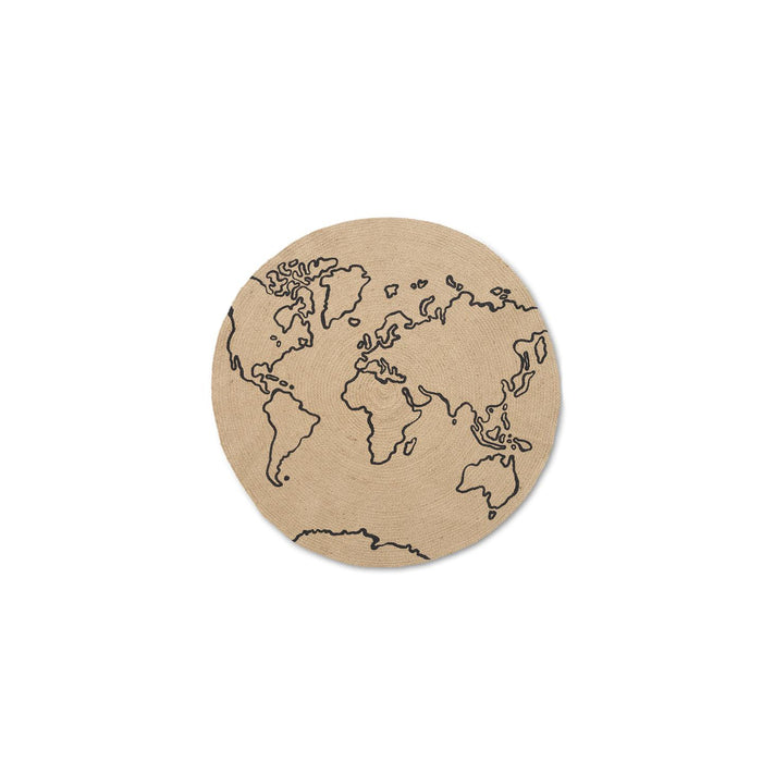 Rugs by Roo | Ferm Living Jute Carpet World Large Area Rug-1104263281