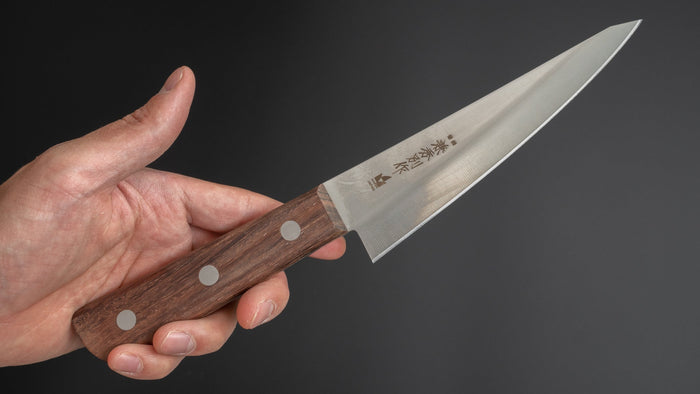 Kanehide Bessaku Stainless Honesuki Kaku 150mm Rosewood Handle - HITOHIRA