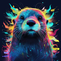 Kind Colorful Otter