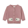 Lamb Jacquard Knit Baby Cardigan Sweater (Organic Cotton)