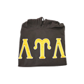 Lambda Upsilon Lambda Brown Satin-Stitch Hoodie with 6" Letters