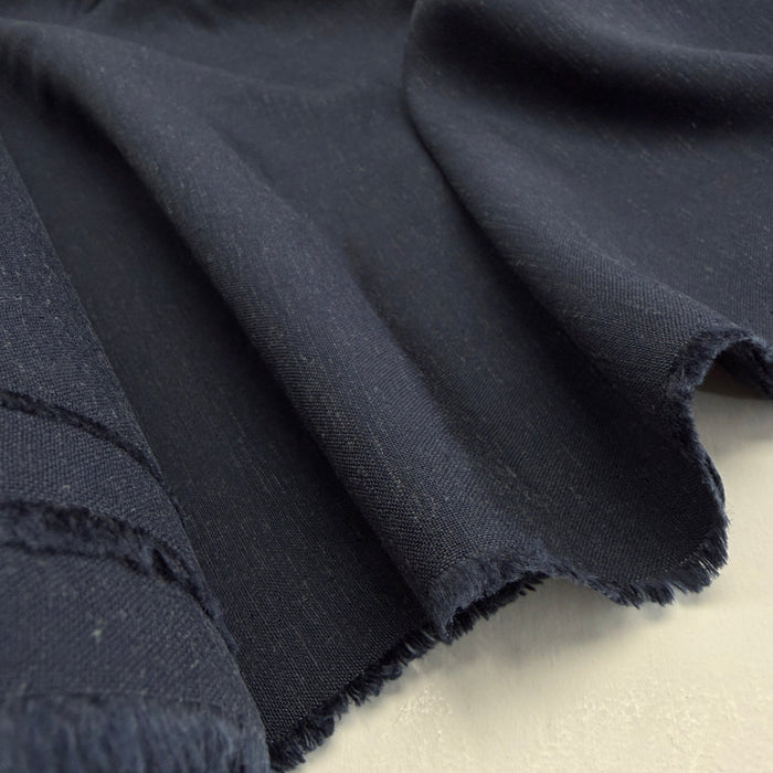 Linen + Viscose + Cotton Mix - Darker Navy - Simplifi Fabric