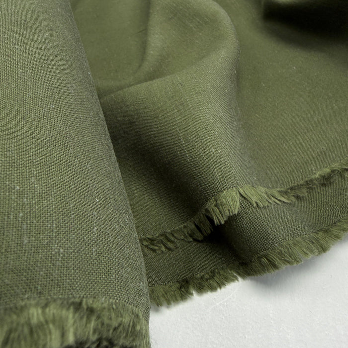 Linen + Viscose + Cotton Mix - Forest Olive - Simplifi Fabric