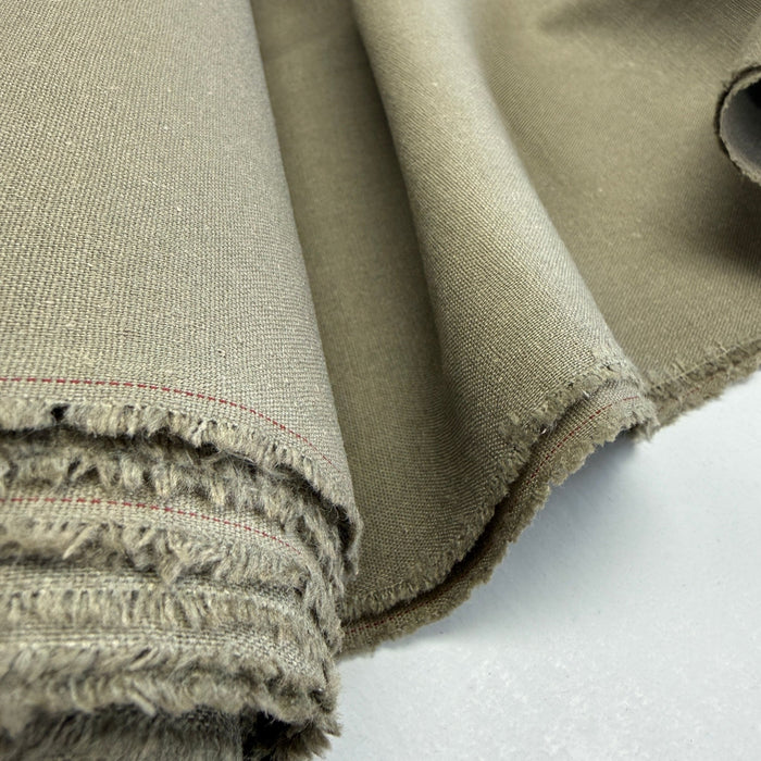Linen + Viscose + Poly Mix - Khaki - Simplifi Fabric