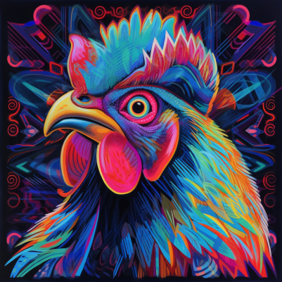 Looking At You Neon Rooster