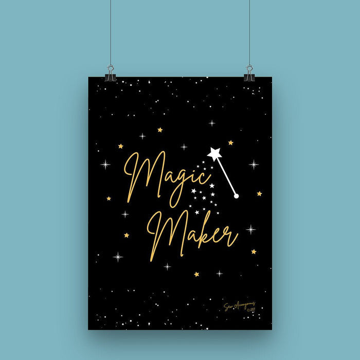 "MAGIC MAKER" Sewing Themed A4 Print - Sew Anonymous - Simplifi Fabric