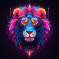 Magical Neon Lion
