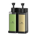 Manual soap dispenser with two clear 300ml chambers, wall mounted