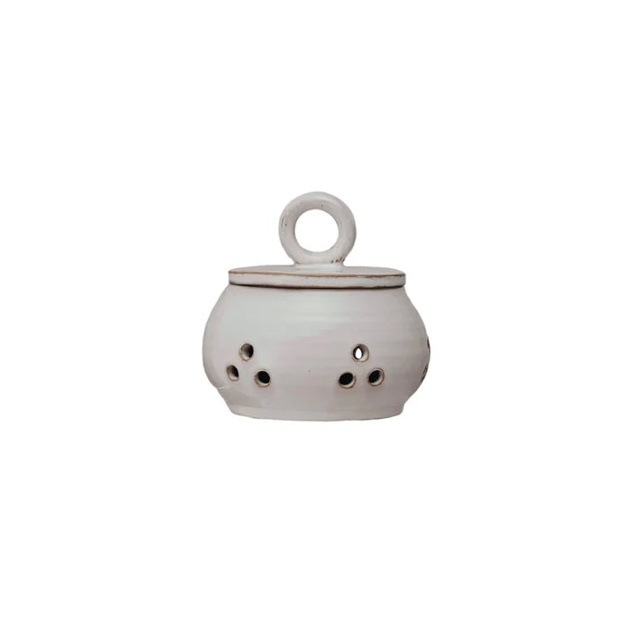 Meadow Stoneware Garlic/Onion Keeper