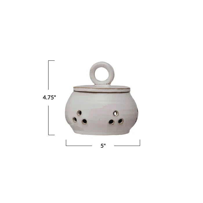 Meadow Stoneware Garlic/Onion Keeper