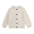 Milan Earthy Baby Button Cardigan Sweater Knit, Organic Cotton
