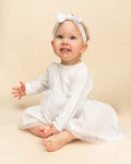 Milan Knit Baby Textured Tutu Dress (Organic Cotton) Model