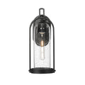 Millennium Lighting 199501-PBK Luxio 1-Light Outdoor Wall Sconce with Clear Seeded Glass