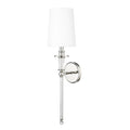 Wall Sconce Millennium Lighting 46981-PN 1-Light Wall Sconce with White Shade Polished Nickel Millennium Lighting