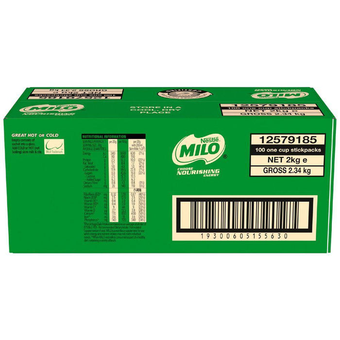 Milo Single Serve Sachets – 100 x 20g