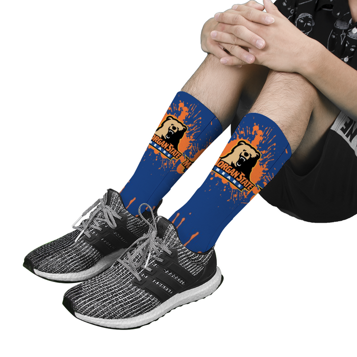 Morgan State Bears Mid-calf Cotton Sport Tube Socks v1365