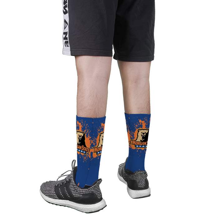 Morgan State Bears Mid-calf Cotton Sport Tube Socks v1365