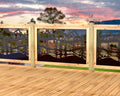 Mountain Landscape Railing Panel Insert - Madison Iron and Wood