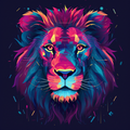 Multi Color Lion Head