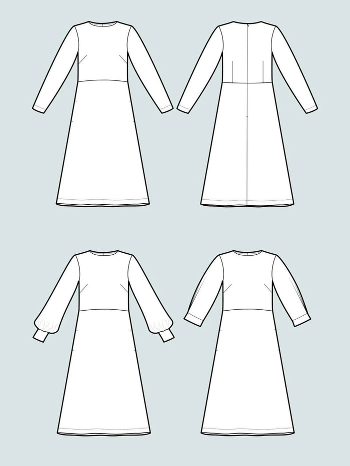 Multi - Sleeve Midi Dress Pattern - The Assembly Line - Simplifi Fabric