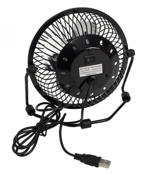 Nero Black USB Mini Fan 10cm