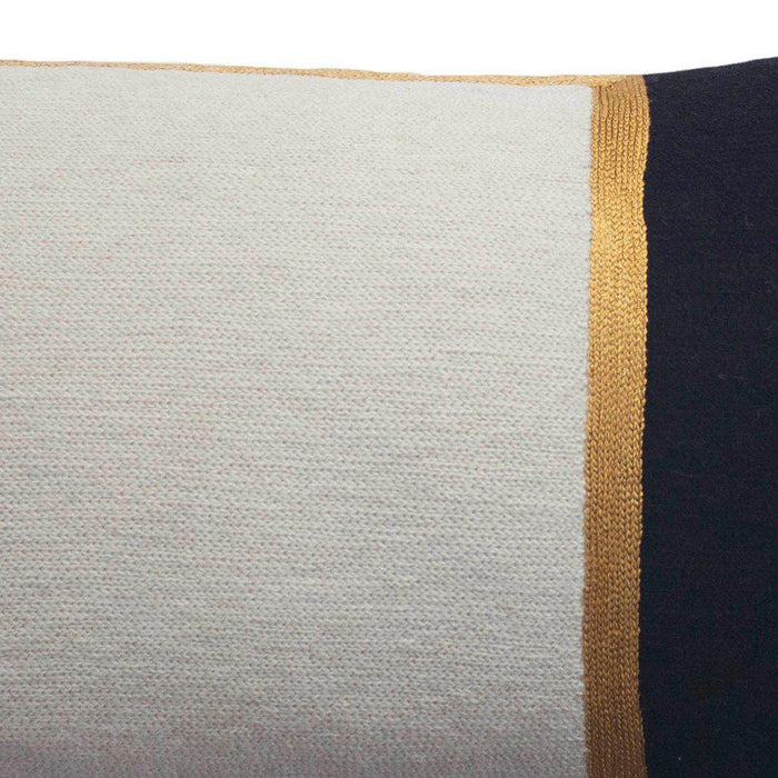 Rugs by Roo | Leah Singh Nicole Ivory/Ebony Pillow-H14NIC06