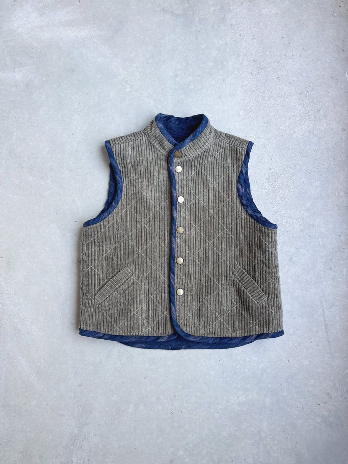 Nonni Vest Gender Neutral Kids (12mo - 12yrs) PDF Sewing Pattern - Atelier Mimito - Simplifi Fabric