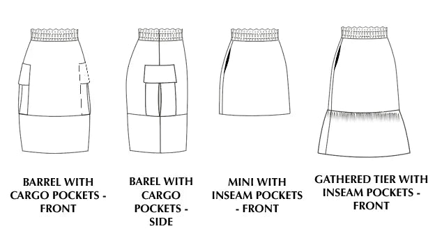 Nox Skirt - Paper Sewing Pattern - Sew Different - Simplifi Fabric