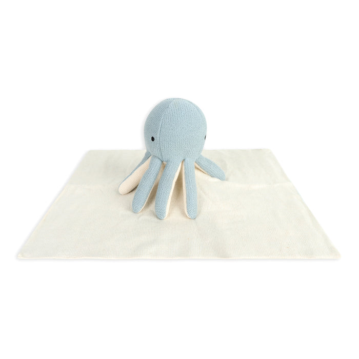 Octopus - Organic Baby Lovey Security Blanket Flat