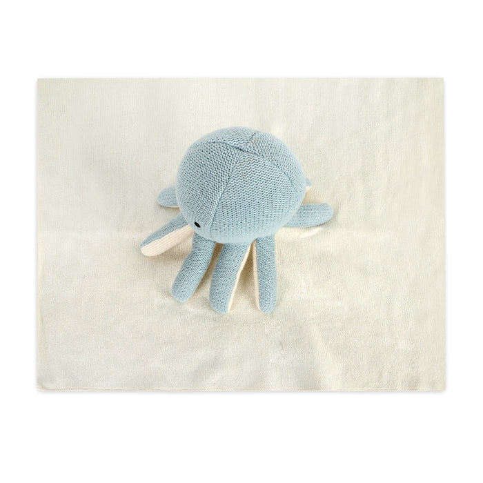 Octopus - Organic Baby Lovey Security Blanket Top