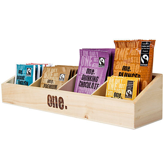 One Fairtrade Wooden Beverage Caddy