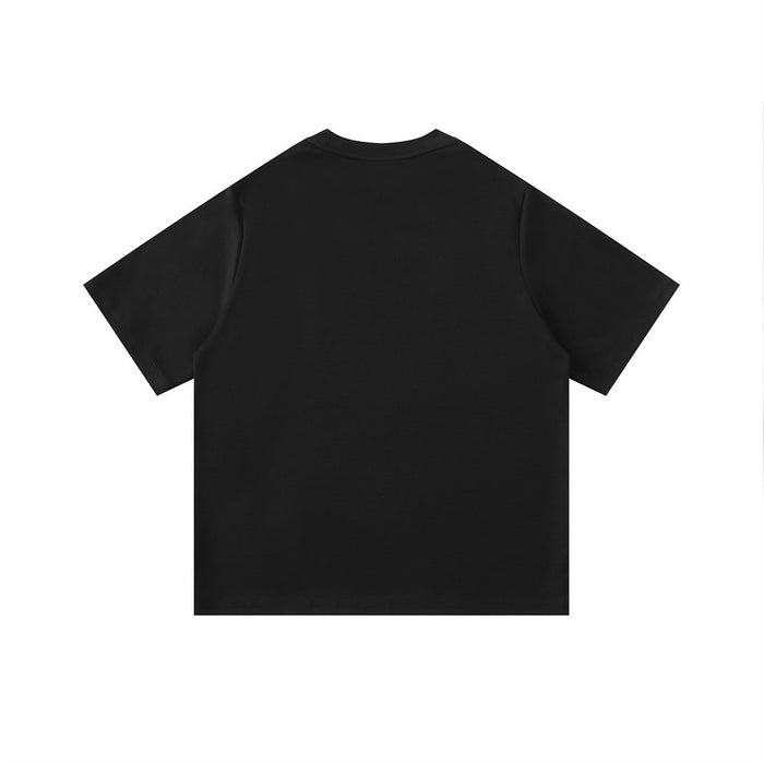 Black oversized T-shirt, back view