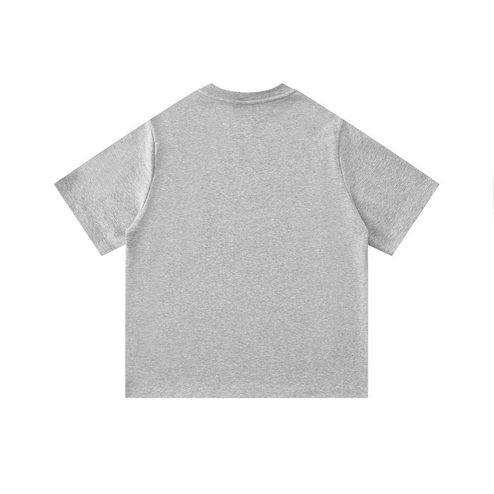 Light gray oversized T-shirt, back view