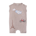 Paris Embroidered Baby Knit Romper (Organic Cotton)
