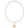 Pearl with Gold Bead Charm