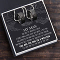 Personalized Couple Pendant Necklaces - His Catch and Her Catch Necklaces - Fishing Lovers - To My Man - Gnw26005