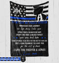 Fleece Blanket 60" x 80" - BEST SELLER Personalized Fleece Blanket - To My Son - My Police Offficer