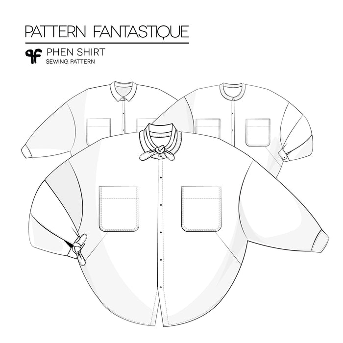 Phen Shirt - Sewing Pattern - Pattern Fantastique - Simplifi Fabric