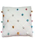 Polka Dot Pom Pom Throw Pillow - Rugs by Roo