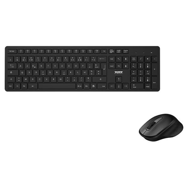 Port Designs Azerty Wireless Keyboard & Mouse - Black | 900904-UK from Port Designs - DID Electrical