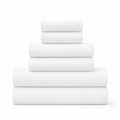 White cotton bath mat folded