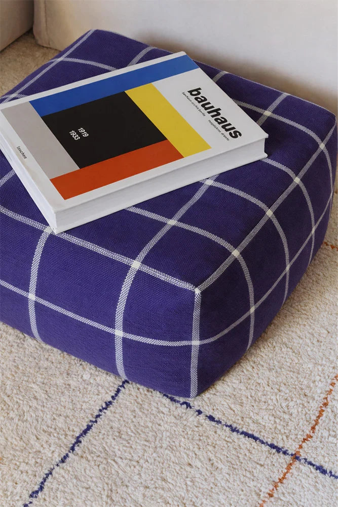 PUFF GEO BLOCK NAVY BLUE - Rugs by Roo