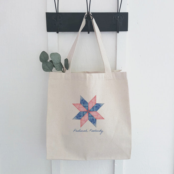Quilted Star - Custom Canvas Tote Bag