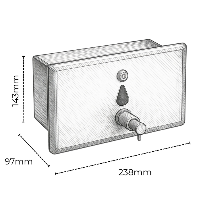 Recessed Mounted Soap Dispenser 1400 ML