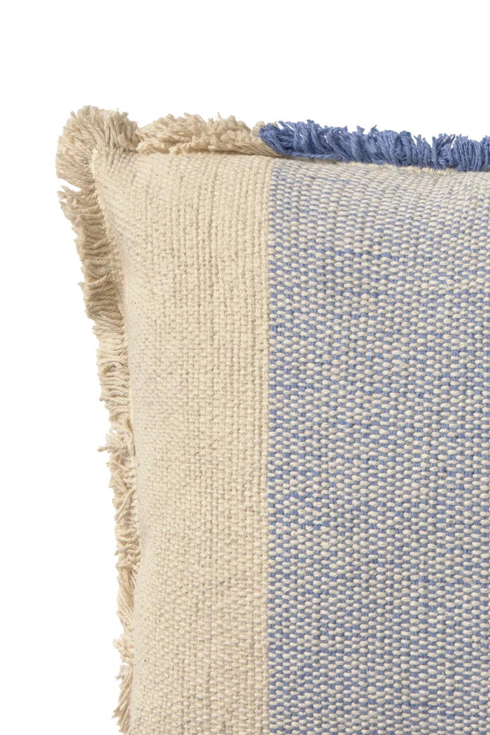 Rectangular Lines Blue Cushion