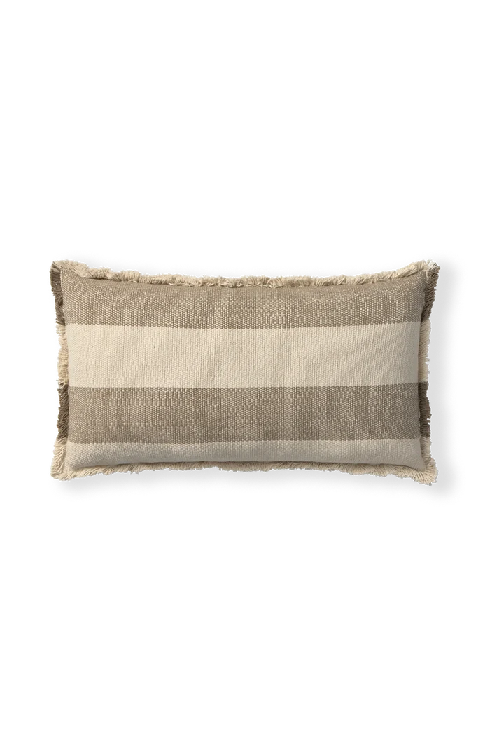 Rectangular Lines Brown Cushion